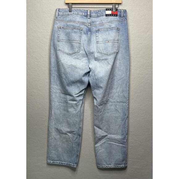 Tommy Jeans Womens Light Wash Denim Straight Leg Jeans Size 16 - Picture 5 of 9